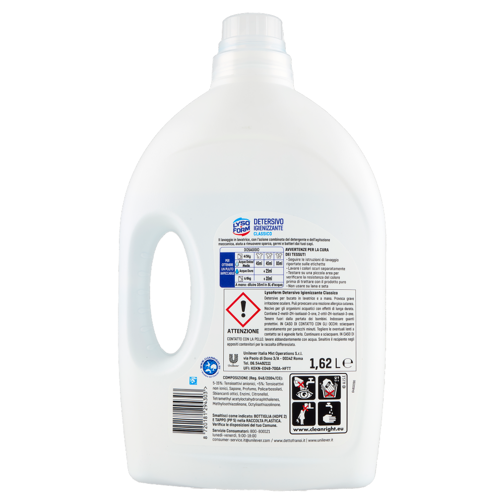 Lysoform Detersivo Igienizzante Classico 36 Lavaggi 1,62 L