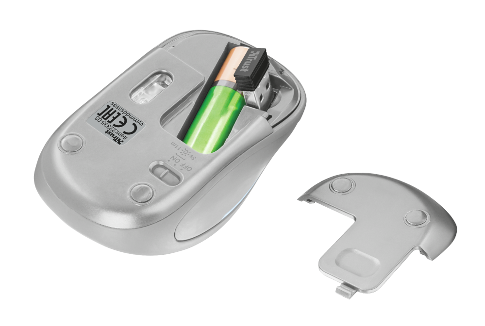 Trust Yvi FX mouse Ufficio Ambidestro RF Wireless Ottico 1600 DPI