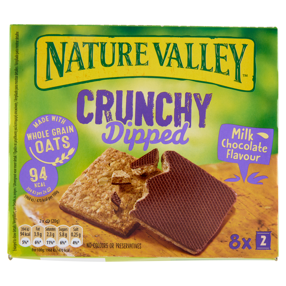 Nature Valley Crunchy Dipped Milk Chocolate Flavour 8 x 20 g