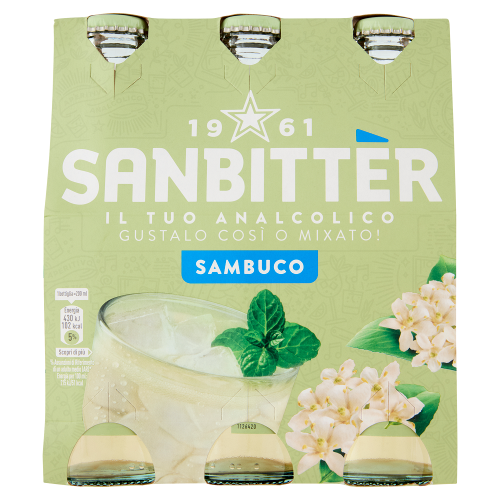 Sanbitt&egrave;r Sambuco 20cl x3