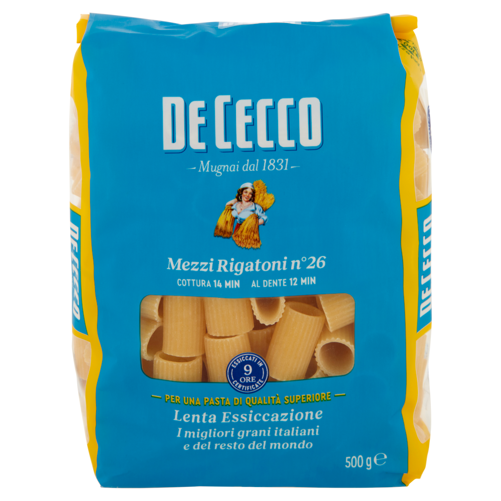 De Cecco Mezzi Rigatoni n° 26 500 g Carrefour