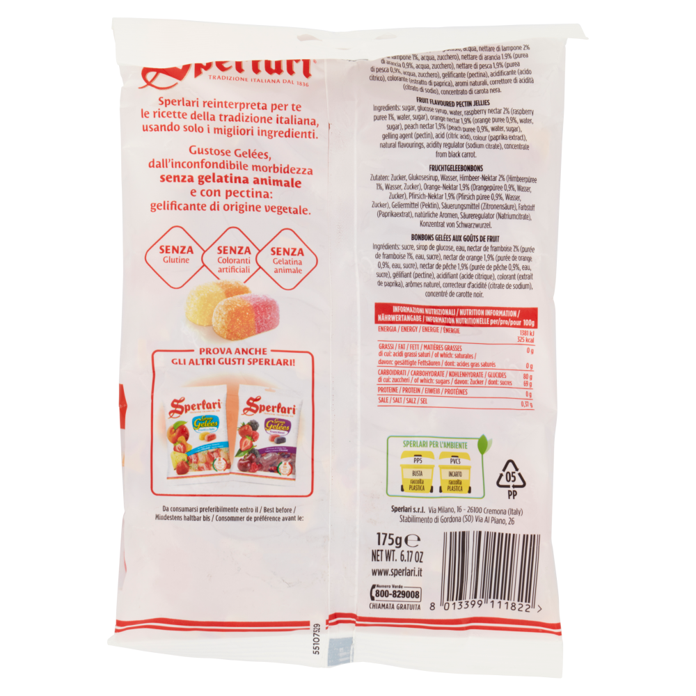 Sperlari Gran Gel&eacute;es Duetto Arancia Pesca - Arancia Lampone 175 g