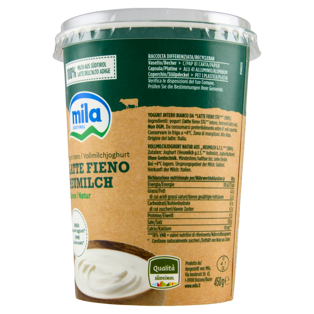 mila Latte Fieno Bianco 450 g