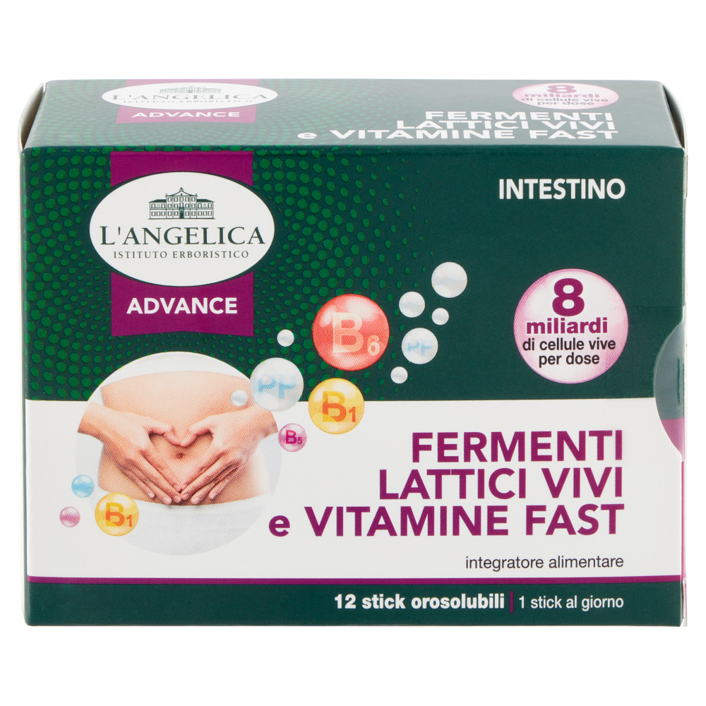 L'Angelica Advance Fermenti Lattici Vivi e Vitamine Fast 12 stick