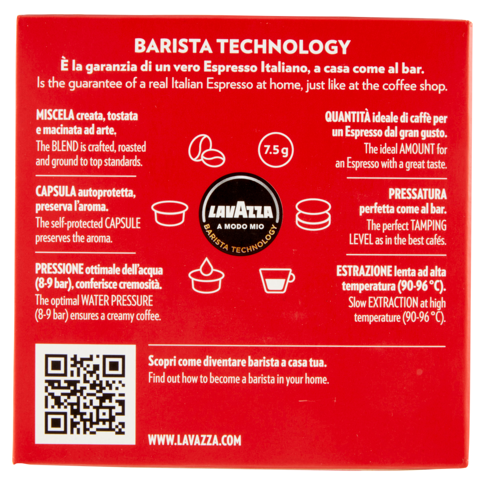 Lavazza A Modo Mio Qualità Rossa 16 Capsule 120 g