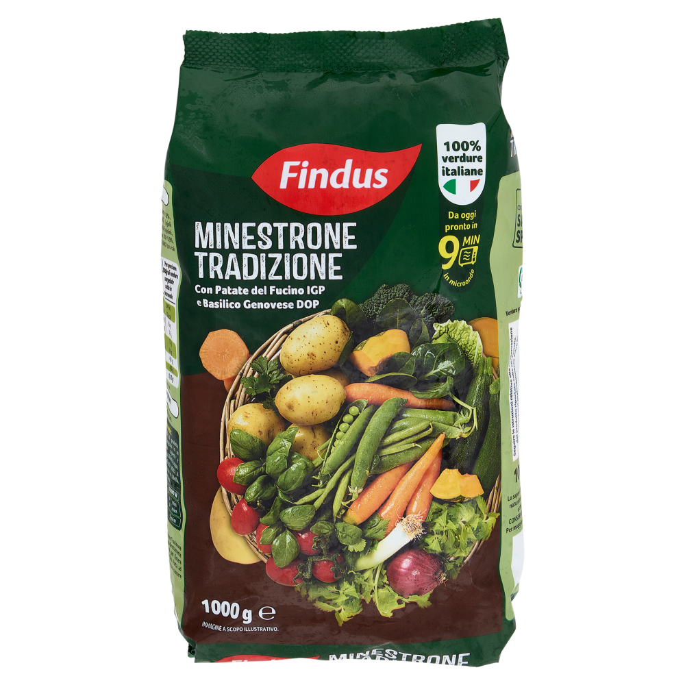 Findus Minestrone Tradizione - con Patate del Fucino IGP e Basilico Genovese DOP 1000 g