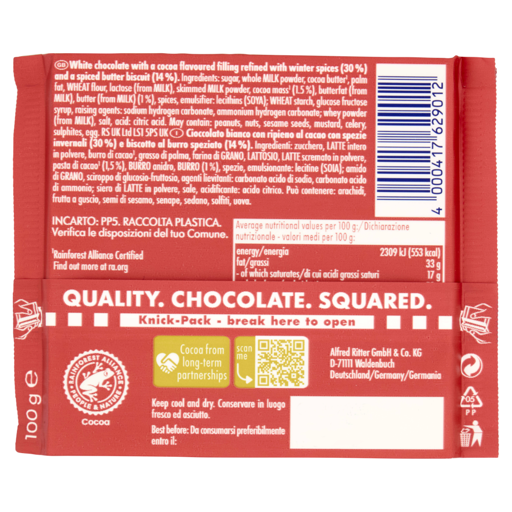 Ritter Sport White Speculoos 100 g