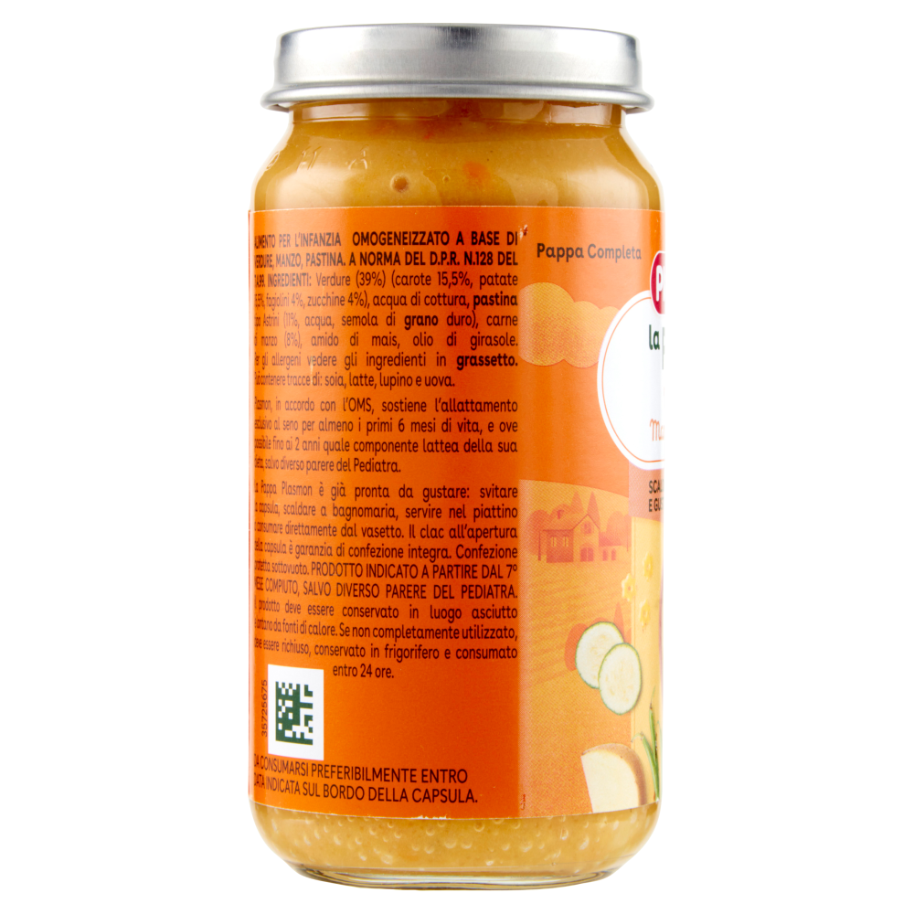 Plasmon la Pappa Verdure, Manzo e Pastina 200 g