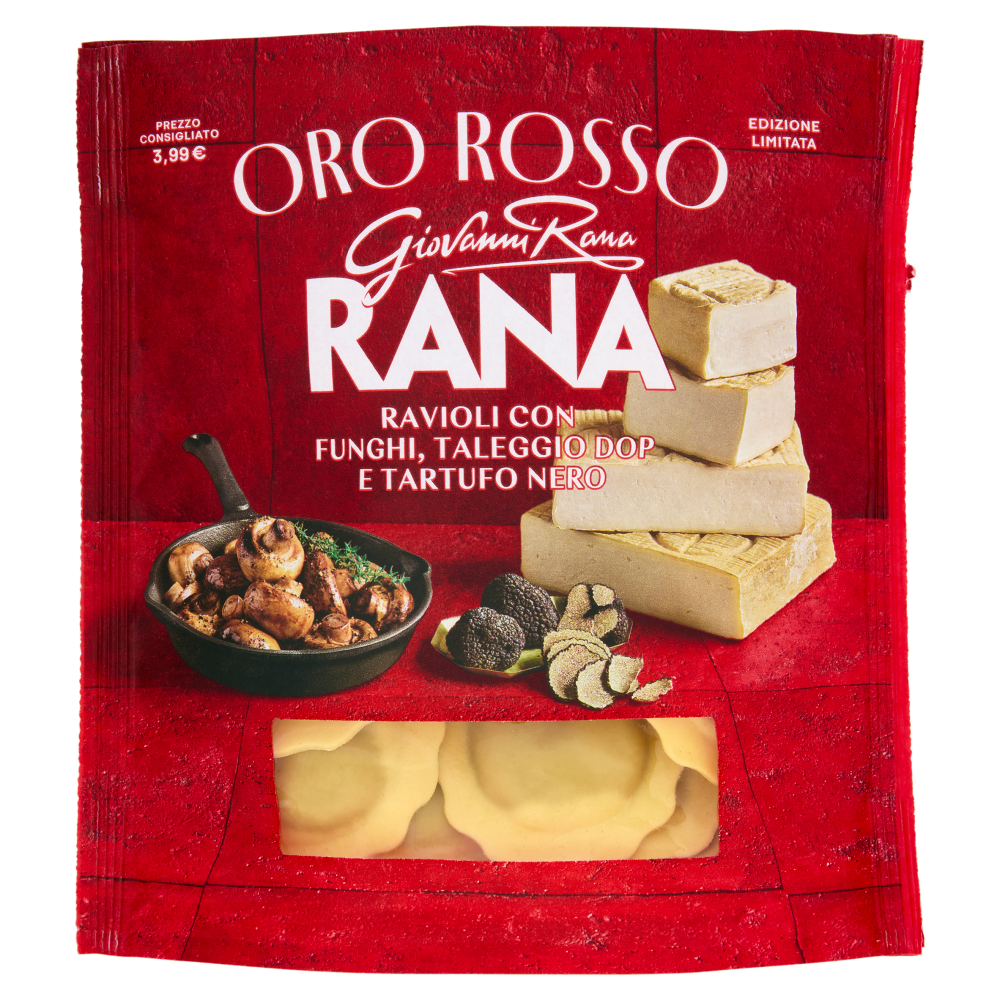 Giovanni Rana Oro Rosso Ravioli con Funghi, Taleggio DOP e Tartufo Nero 250 g