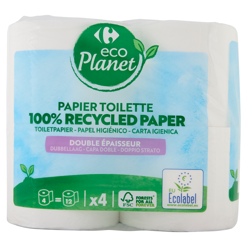 Carrefour eco Planet Carta Igienica Doppio Strato 4 pz