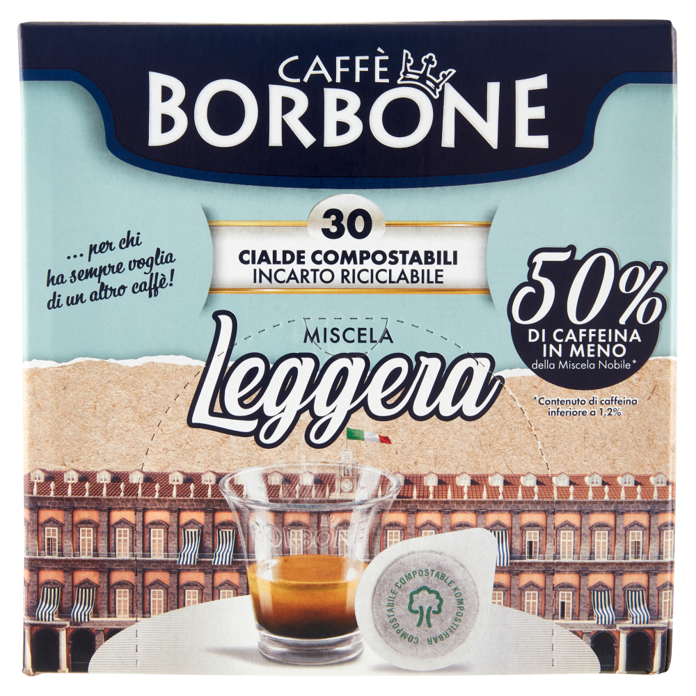 Caffè Borbone Miscela Leggera Cialde Compostabili 30 x 7,2 g