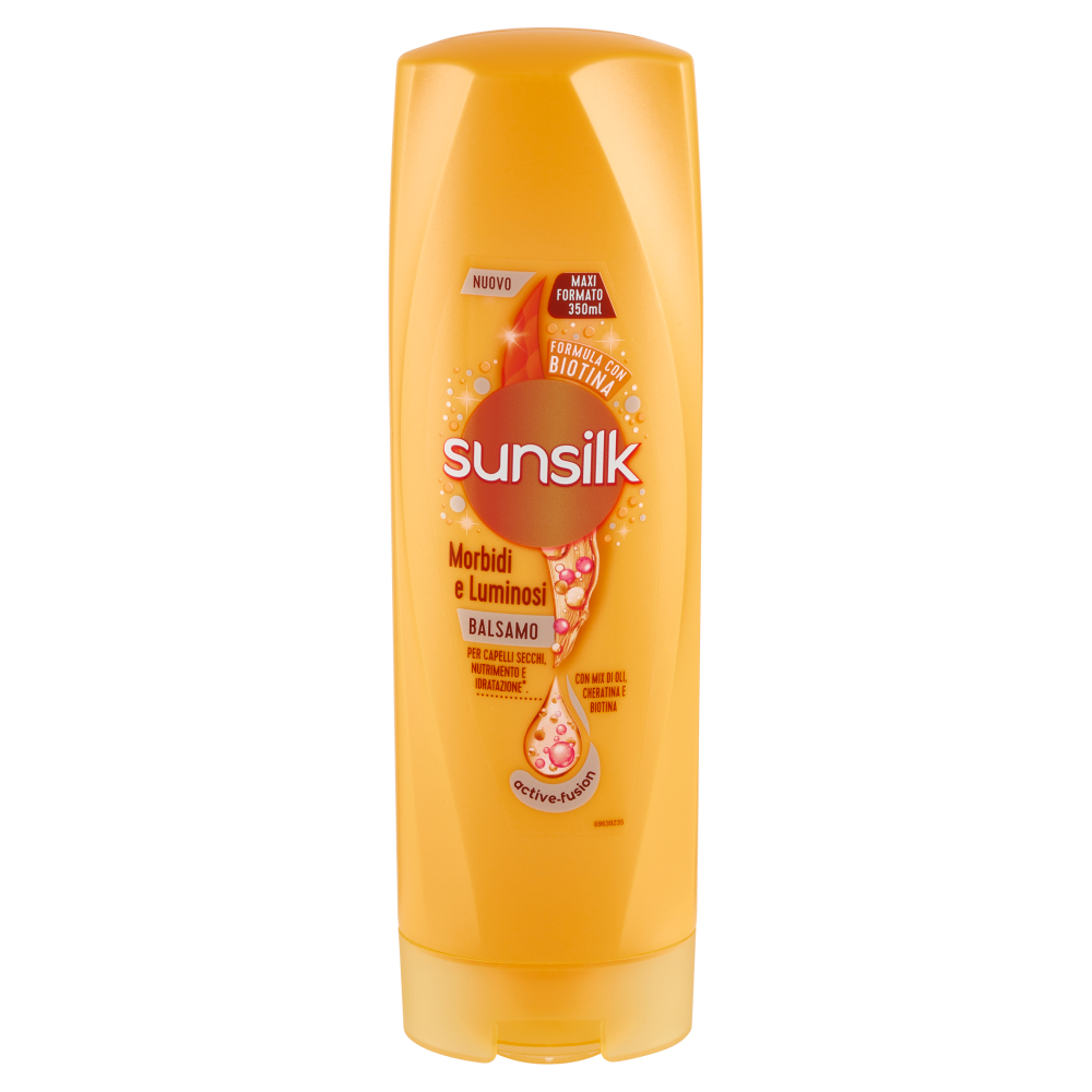 sunsilk Morbidi e Luminosi Shampoo Balsamo per Capelli Secchi 350 mL