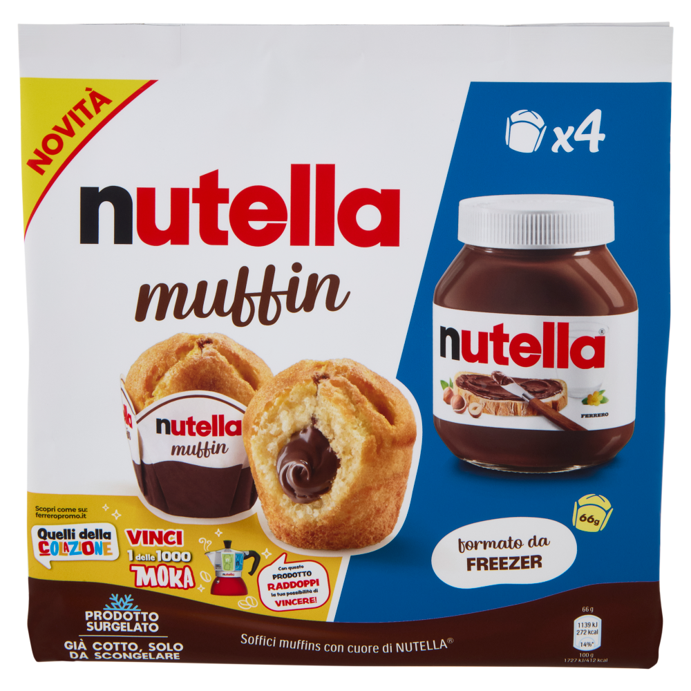 nutella muffin 4 pezzi 264 g