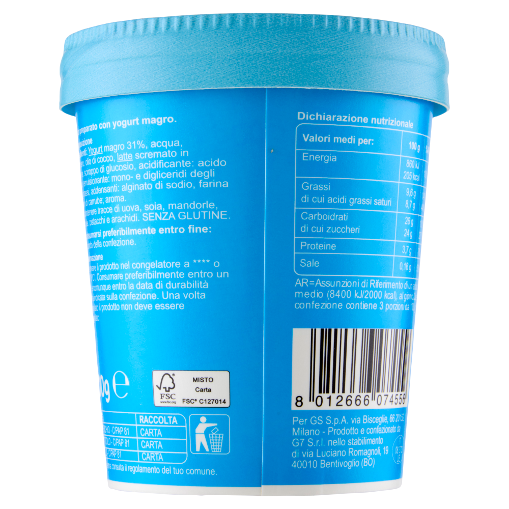 Carrefour Sensation Frozen yogurt bianco al Naturale 300 g
