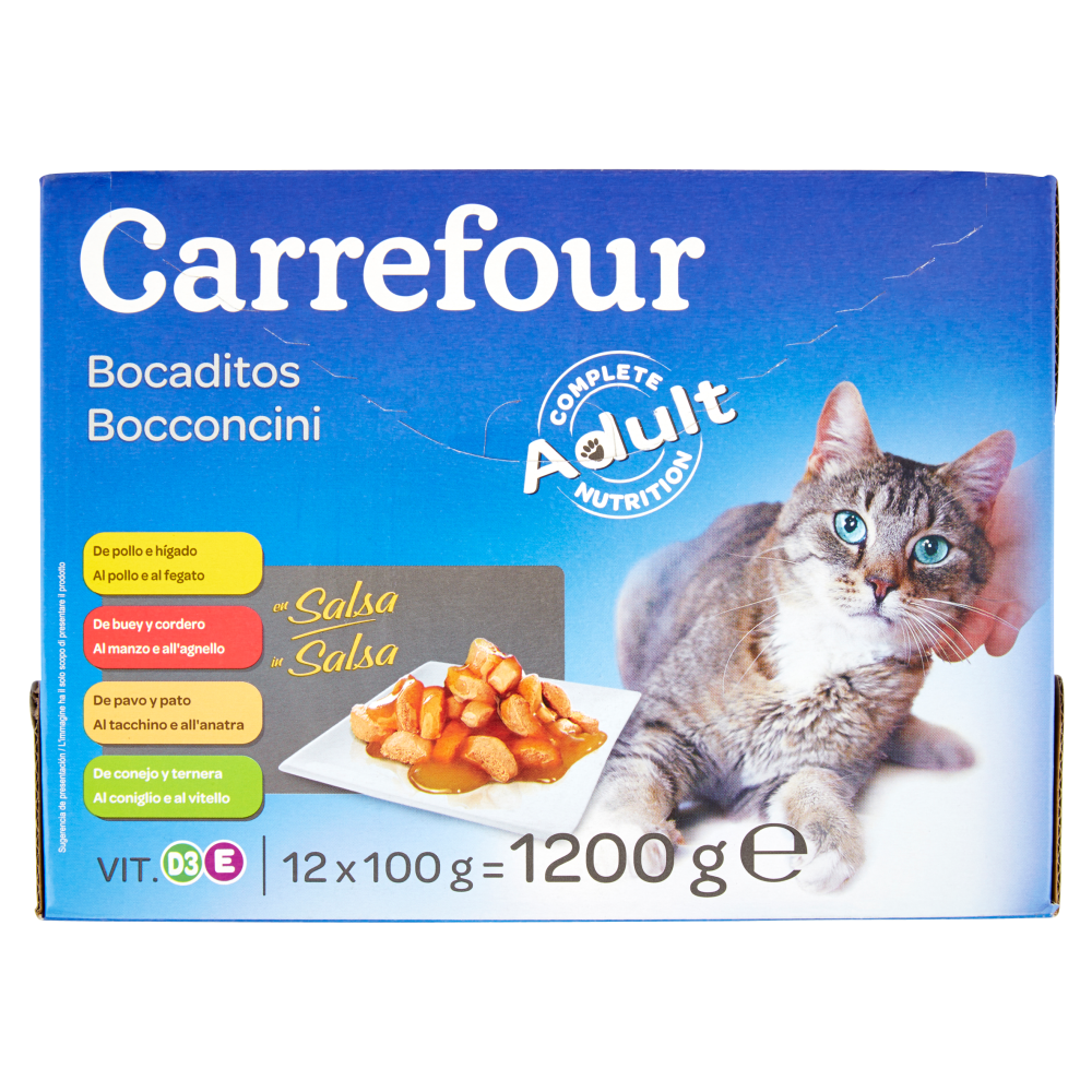 Carrefour Adult Bocconcini in salsa per gatti 12 x 100 g