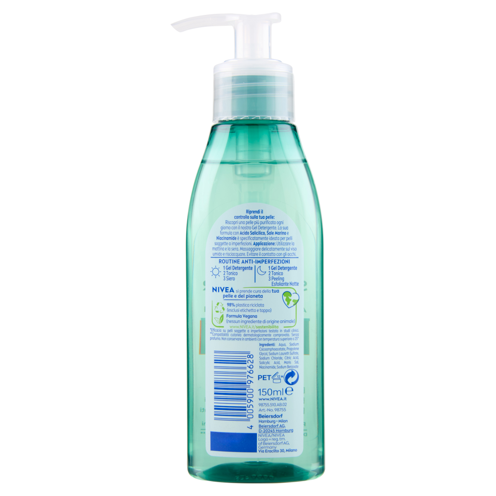 Nivea Derma Skin Clear Gel Detergente Anti-Imperfezioni 150 ml