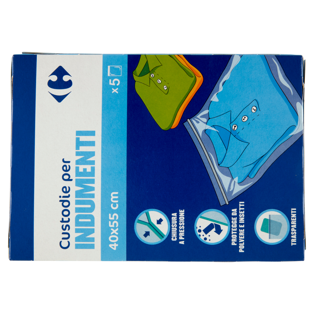 Carrefour Custodie per Indumenti 44x55cm 5 pz