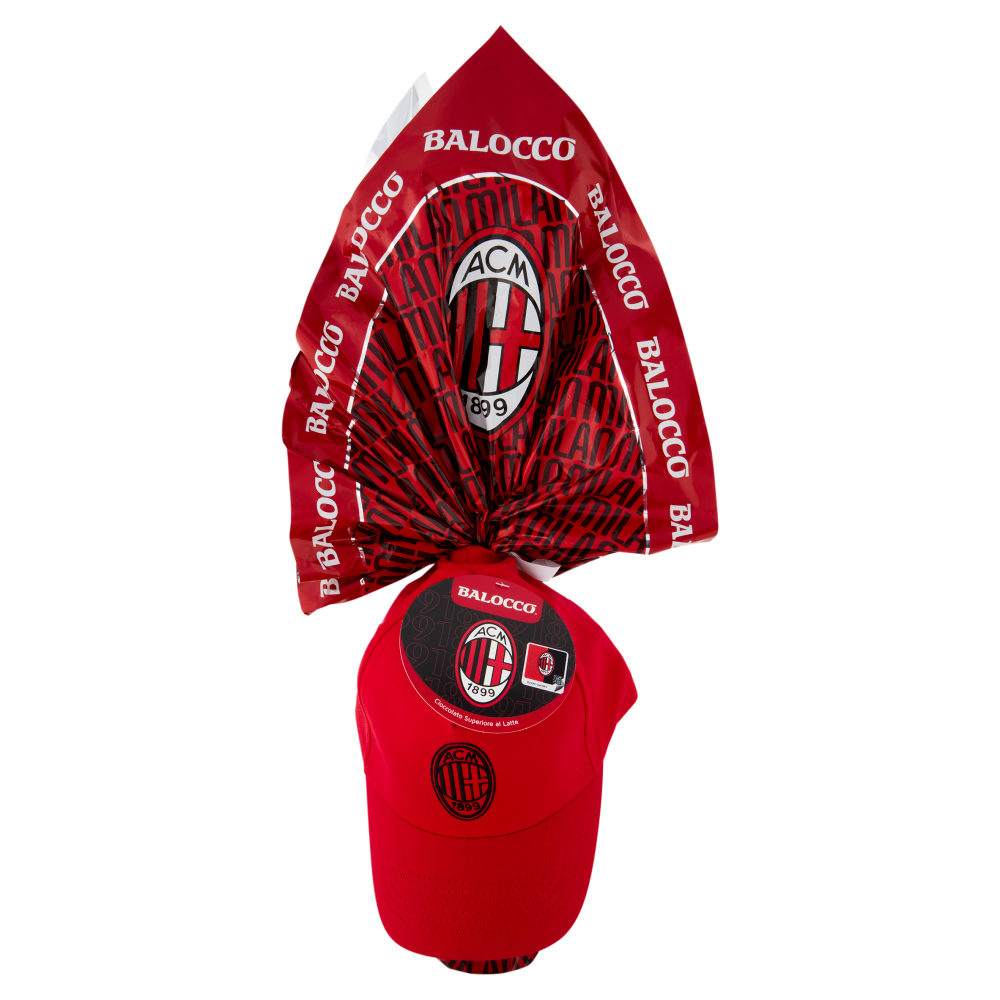 Balocco Uovo di Cioccolato Superiore al Latte Milan + gadget esterno (cappellino) 320 g