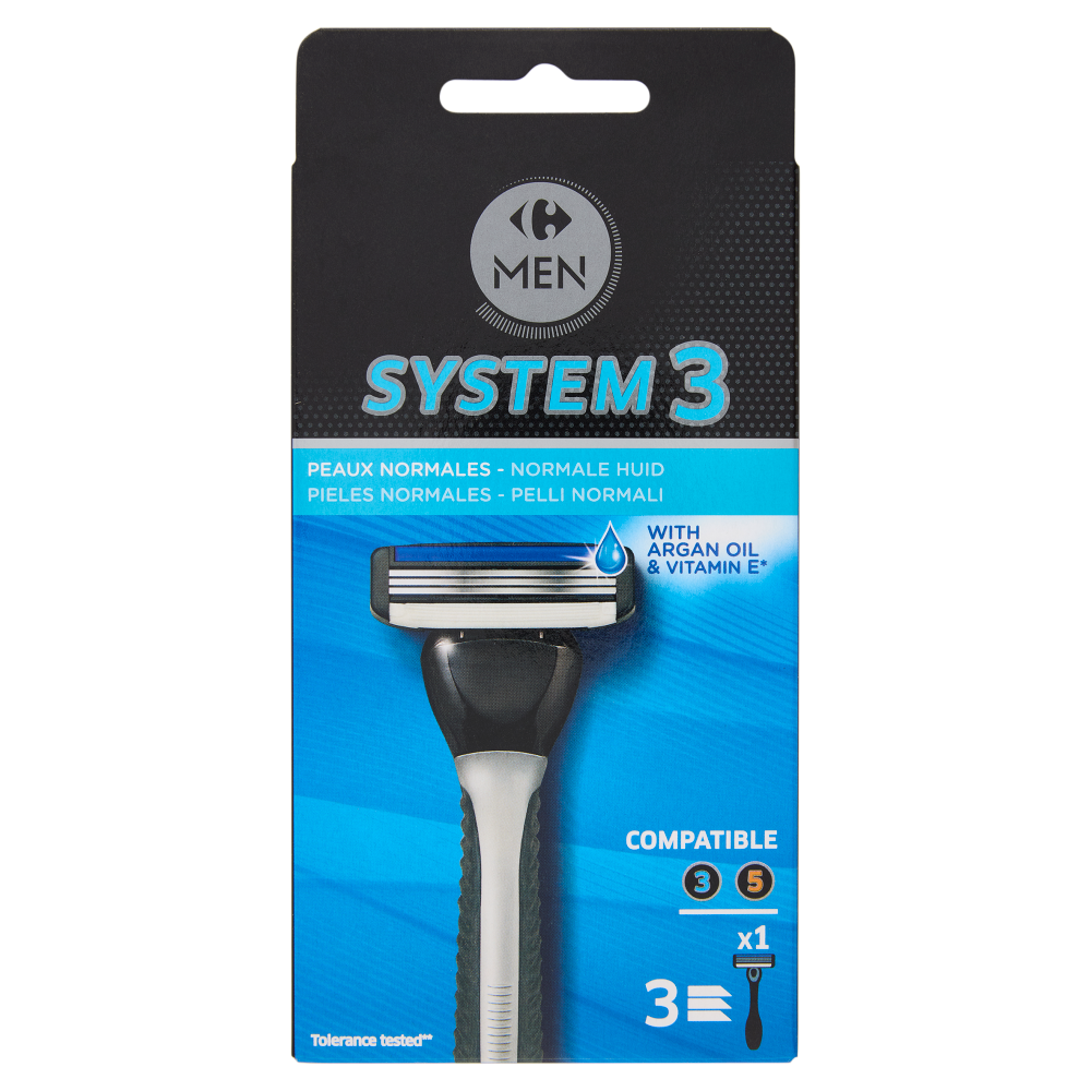 Carrefour Men System 3 Rasoio 1 pz