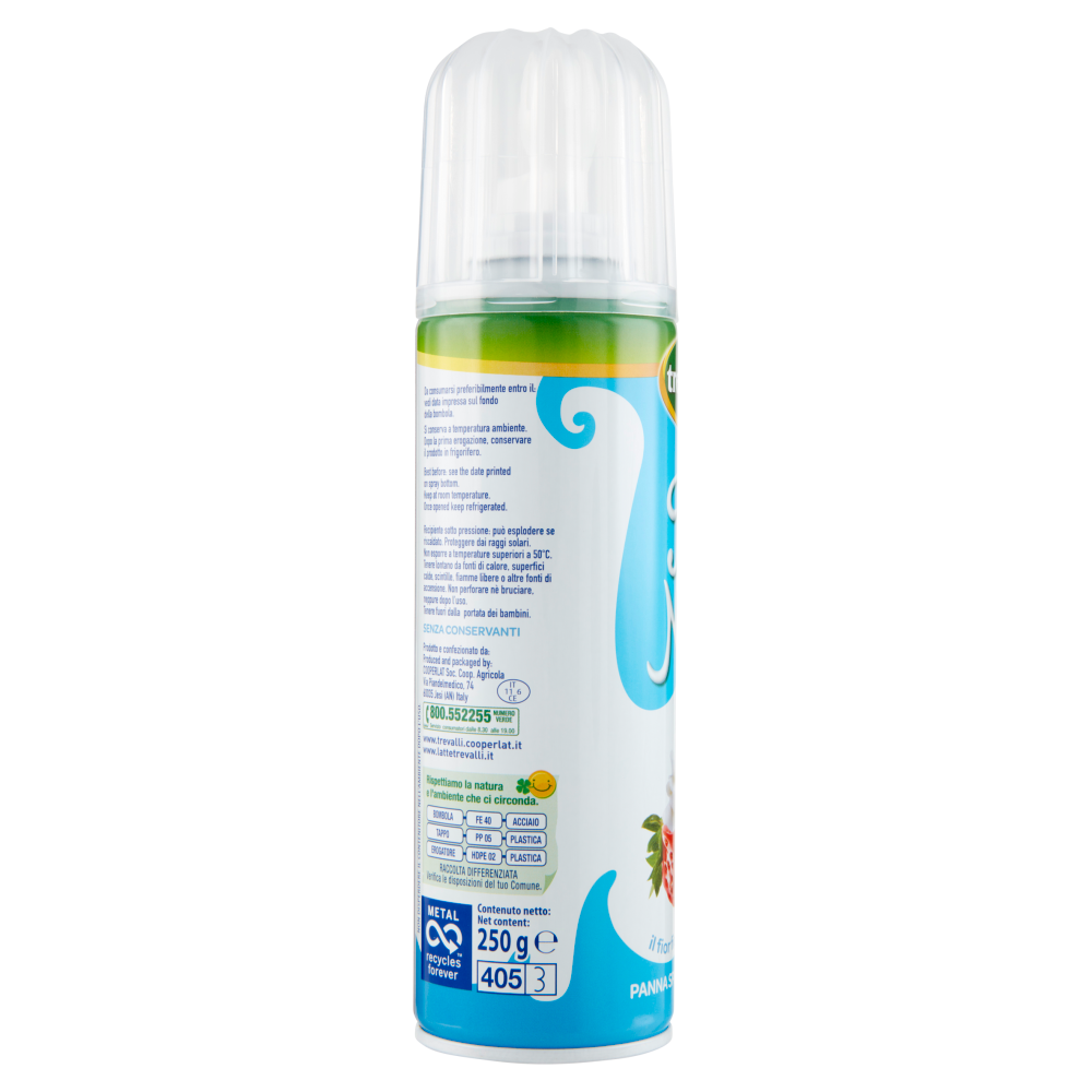treValli Fior di Neve Panna Spray Zuccherata 250 g