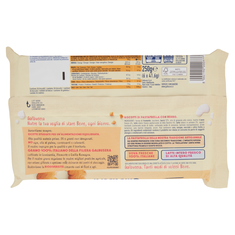 Galbusera Ottocento 6 x 41,6 g