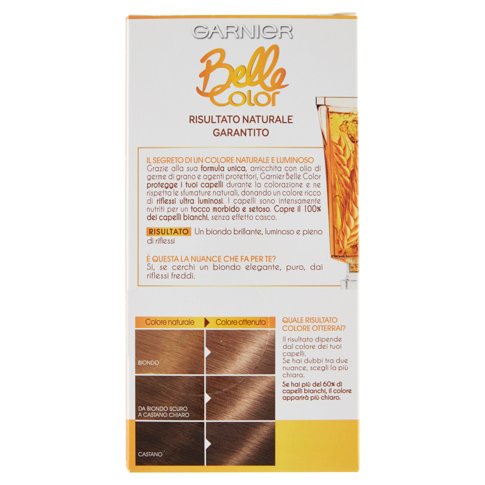 Garnier Belle Color Colore Luminoso, Tinta per Capelli Bianchi 4 Biondo Cenere Naturale