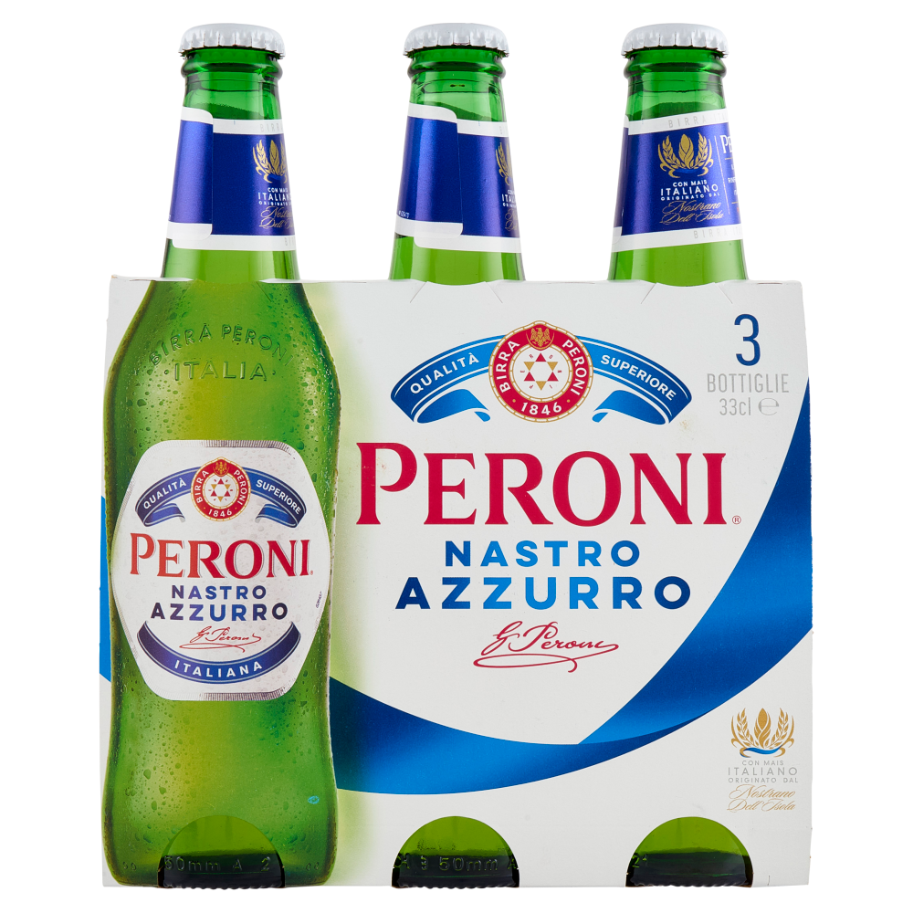 Peroni Nastro Azzurro Birra 3 x 33 cl