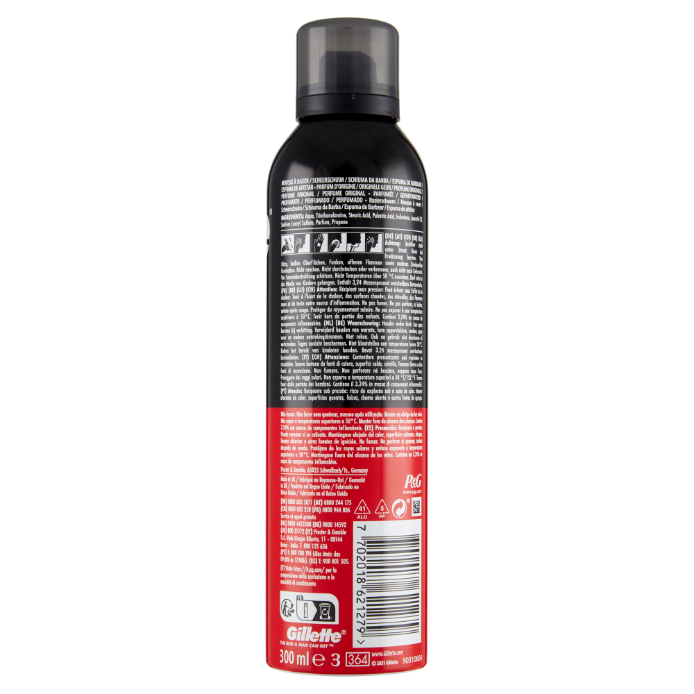 Gillette Classic Schiuma da Barba, 300 ml