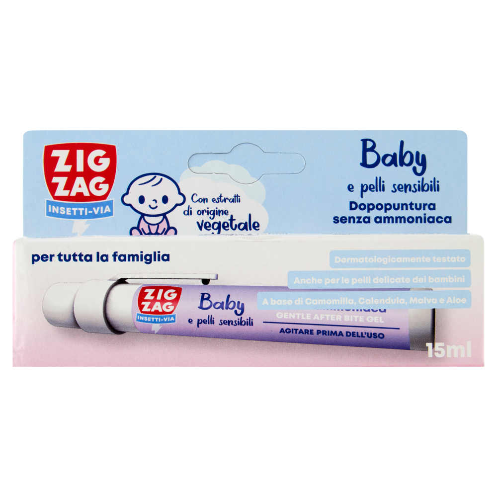 Zig Zag Insetti-Via Dopopuntura senza ammoniaca Baby e pelli sensibili 15 ml