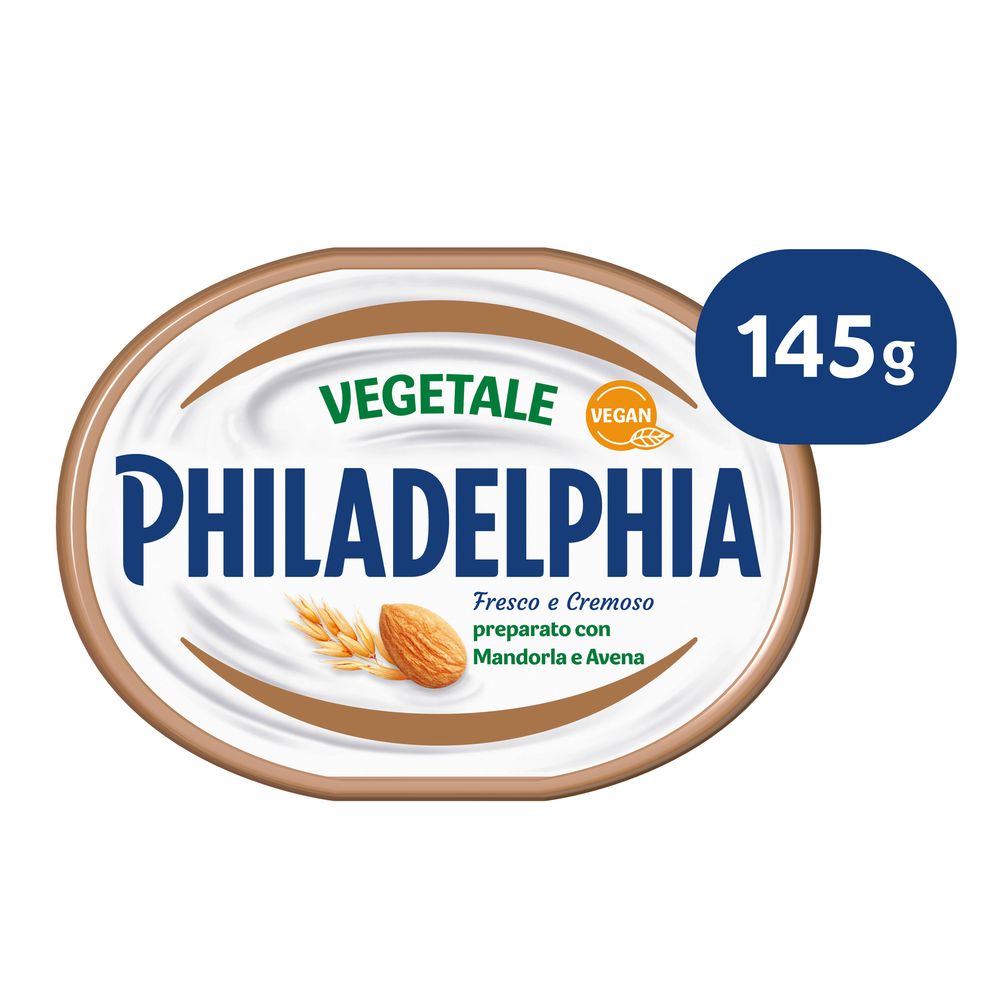 Philadelphia Vegetale Spalmabile Vegetale Fresco, Cremoso e Vegano Vaschetta 145g