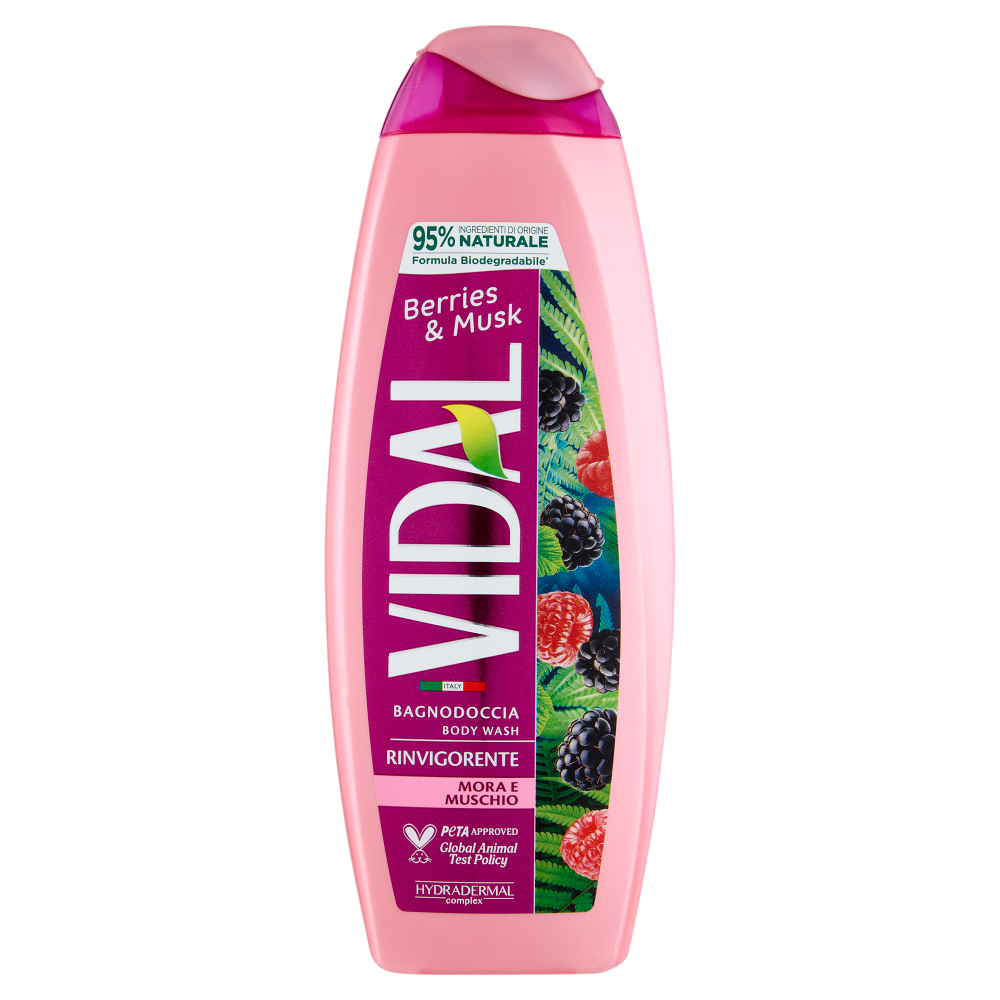 Vidal Berries & Musk Bagnodoccia Rinvigorente Mora e Muschio 500 ml