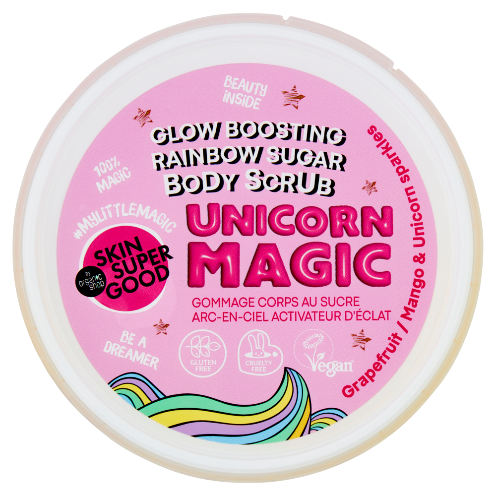 Skin Super Good Glow Boosting Rainbow Sugar Body Scrub Unicorn Magic 250 ml