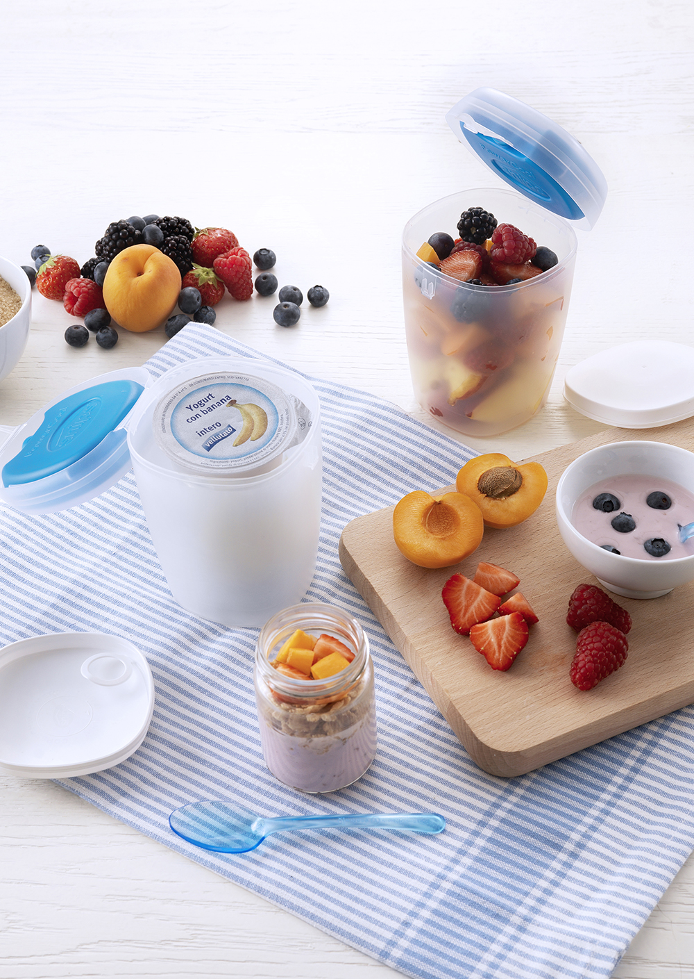 Porta Yogurt Termico 600ml+50ml - Contenitore Per Yogurt E Cereali Con Cucchiaio