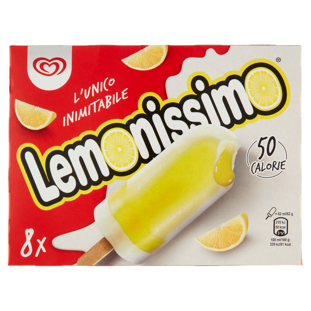 Algida l'Unico Inimitabile Lemonissimo 8 x 62 g