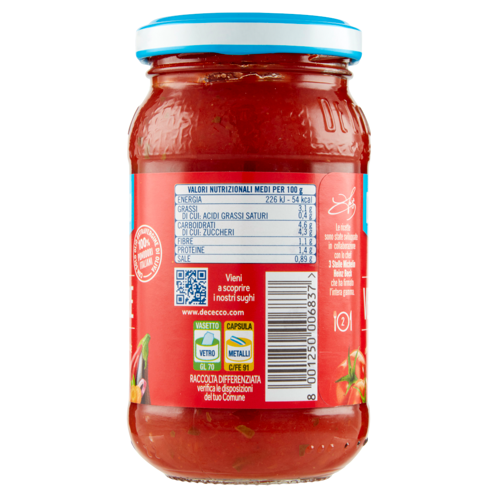De Cecco Sugo alle Verdure con Peperone Dolce di Altino 200 g