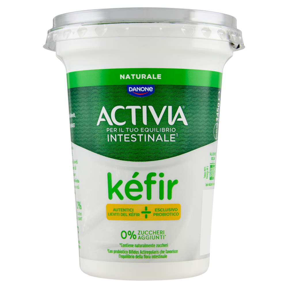 ACTIVIA Kéfir al Cucchiaio, gusto Naturale, 0% Zuccheri aggiunti, autentici lieviti del Kéfir, 345g