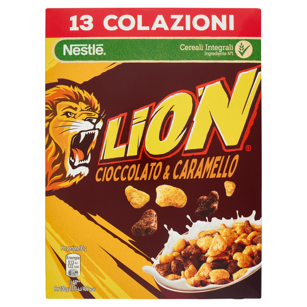 LION Cereali Integrali con Cioccolato e Caramello 400g