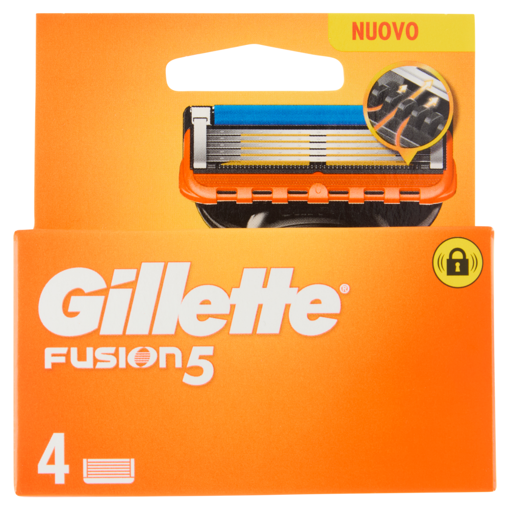 Gillette Fusion5 Lamette di ricambio per Rasoio da Uomo, 4 Ricariche