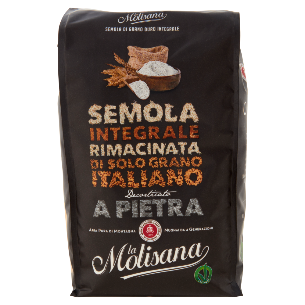 la Molisana Semola Integrale Rimacinata Grano Decorticato a Pietra 1000 g