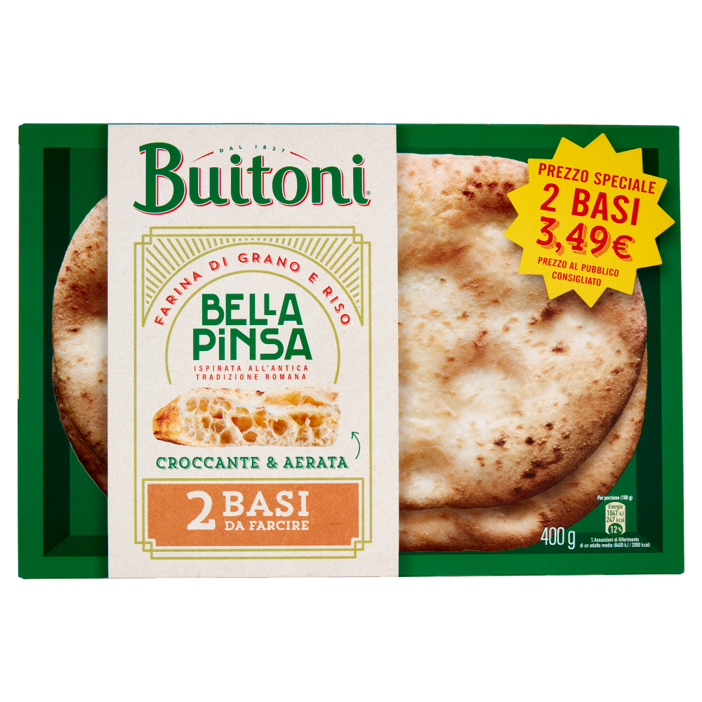 BUITONI Bella Pinsa Surgelata 2 pinse 400 g