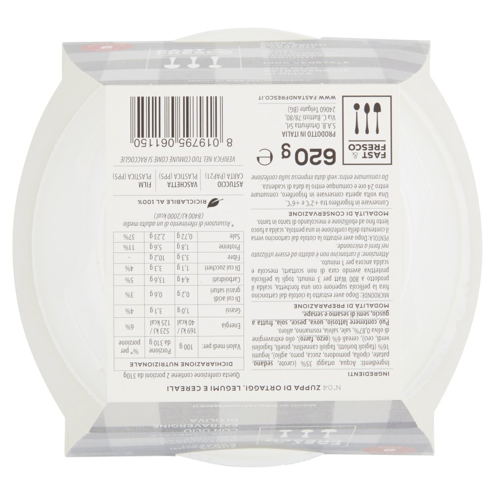 Fast & Fresco N&deg;. 04 Zuppa con Legumi e Cereali 620 g