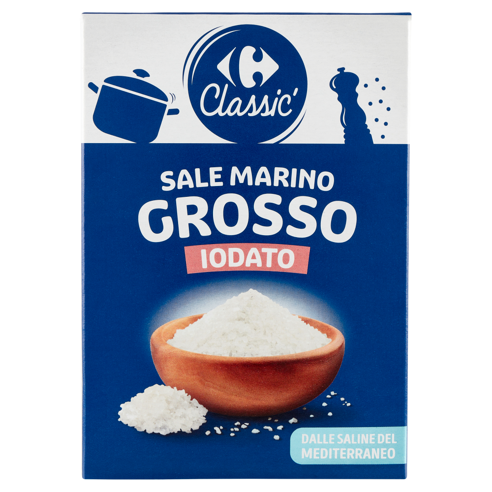 Carrefour Classic Sale Marino Grosso Iodato 1 Kg
