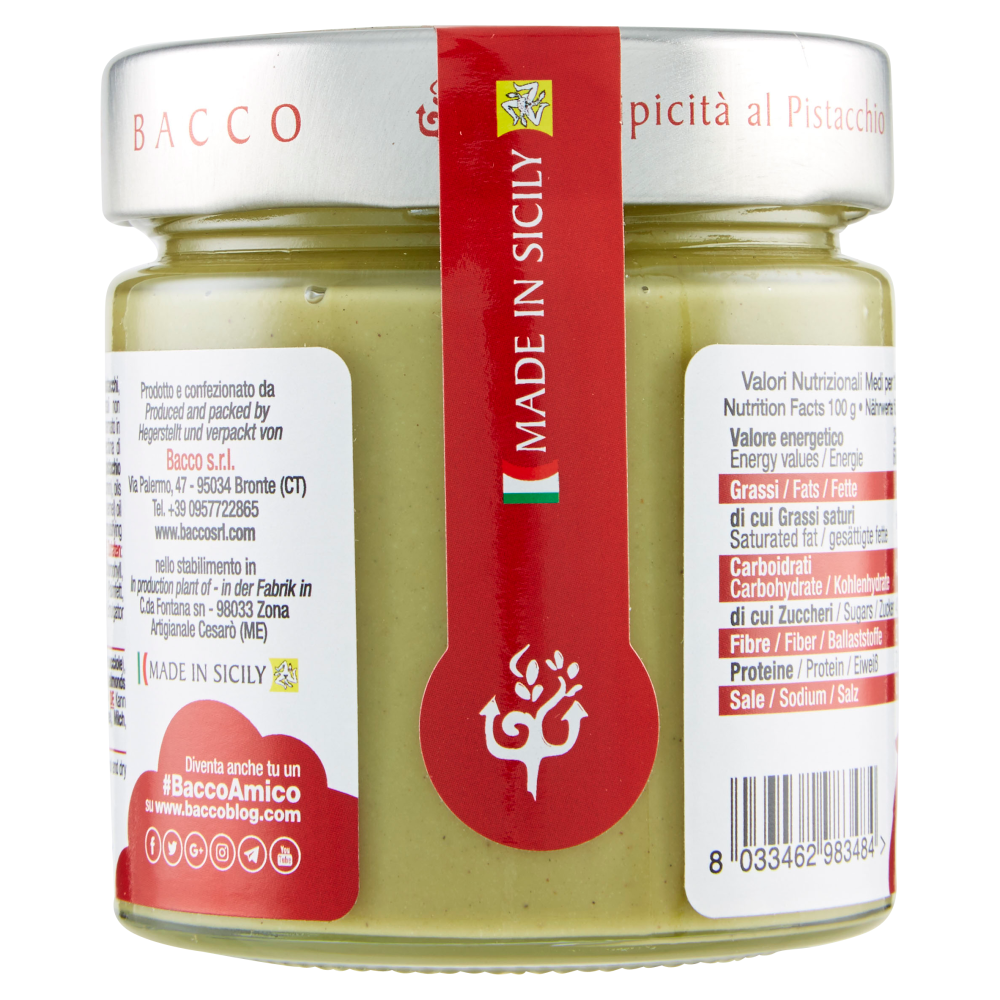 Bacco la Golosa di Bacco Crema dolce di Pistacchio 200 g