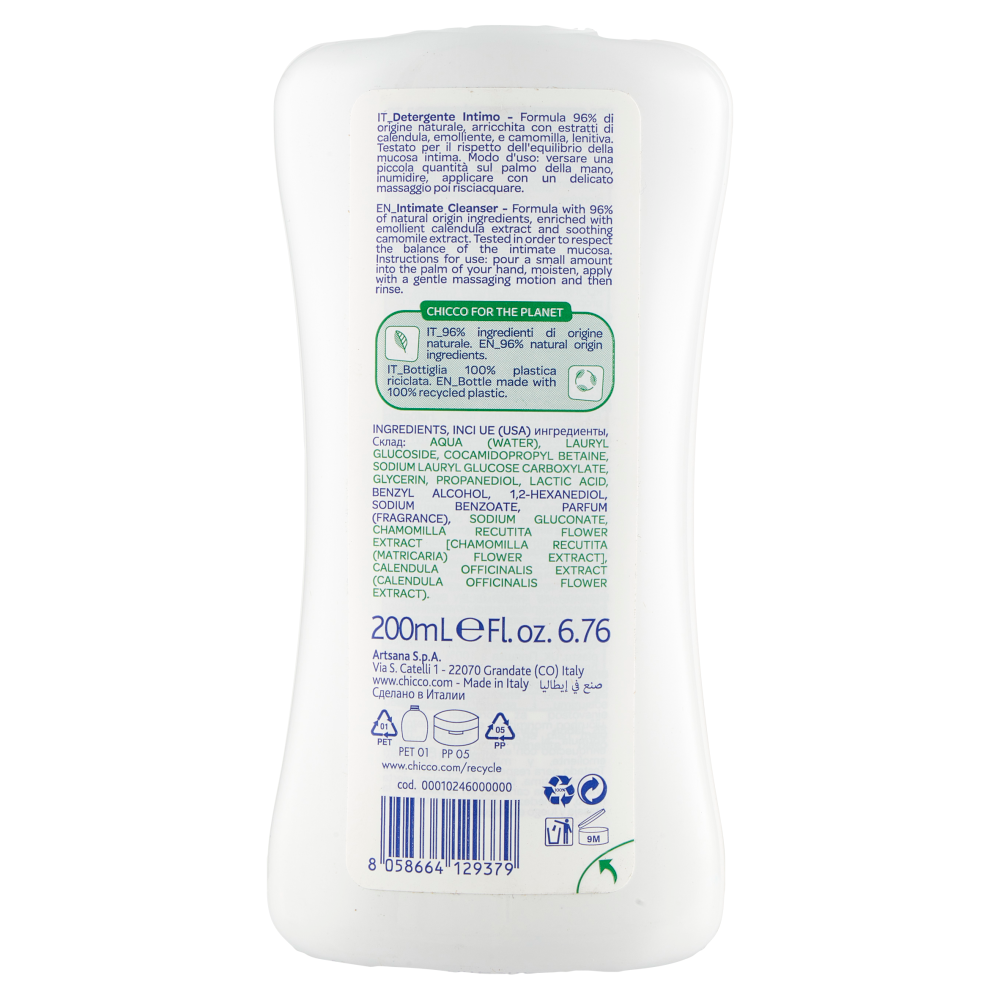 chicco Baby Moments Detergente Intimo 0m+ 200 mL