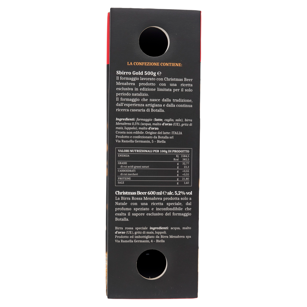  Botalla Sbirro Gold 500 g & Menabrea Christmas Beer 600 ml