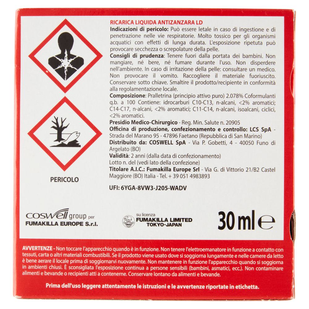 VAPE Elettroemanatore Liquido Classic + Ricarica 30 ml