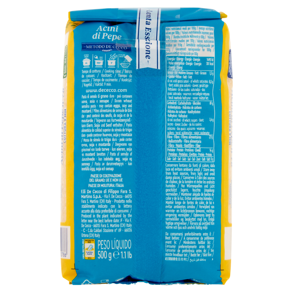 De Cecco Acini di Pepe n&deg;78 500 g