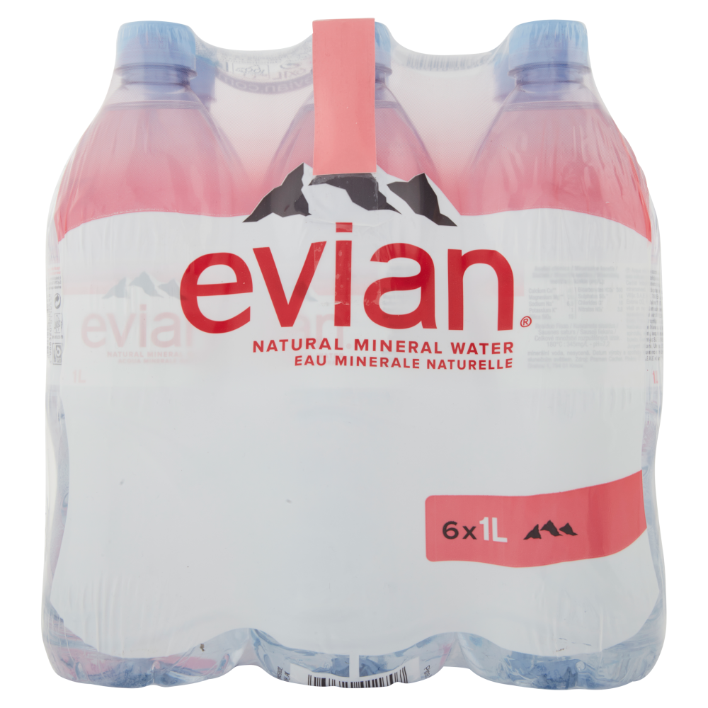 Evian Acqua Minerale Naturale 6 x 1 L