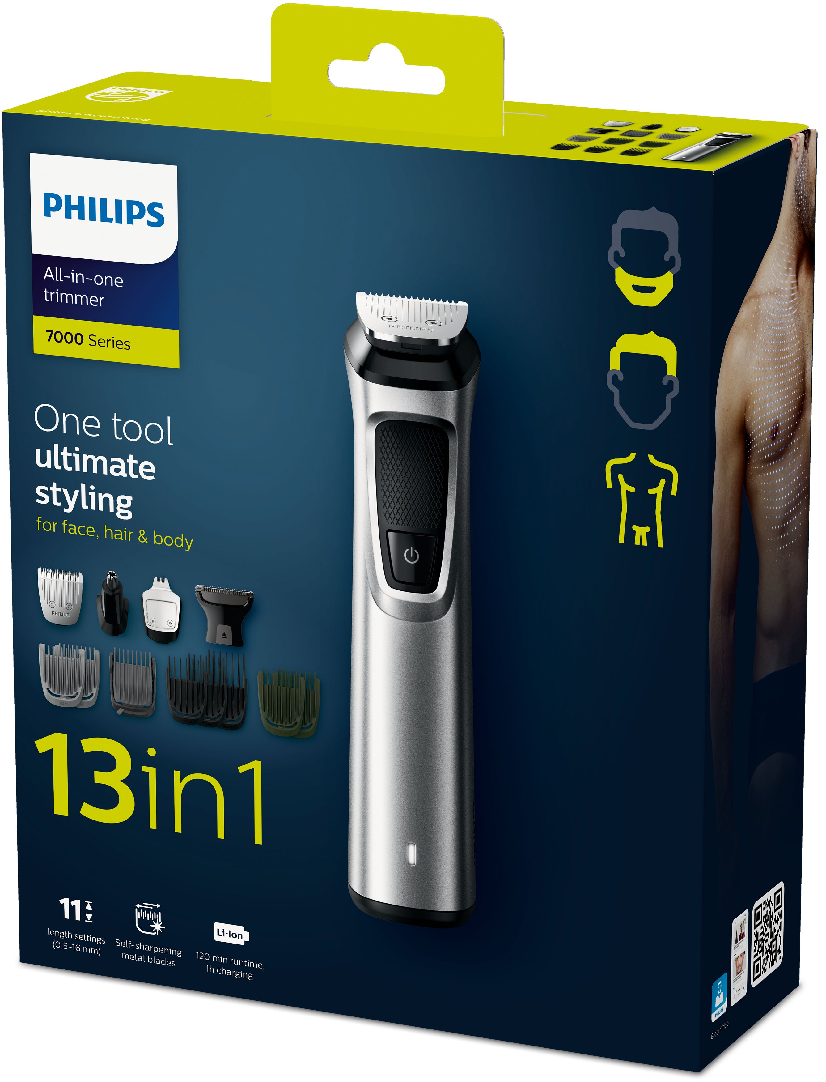 Philips MULTIGROOM Series 7000 MG7715/15 13-in-1, barba, capelli e corpo