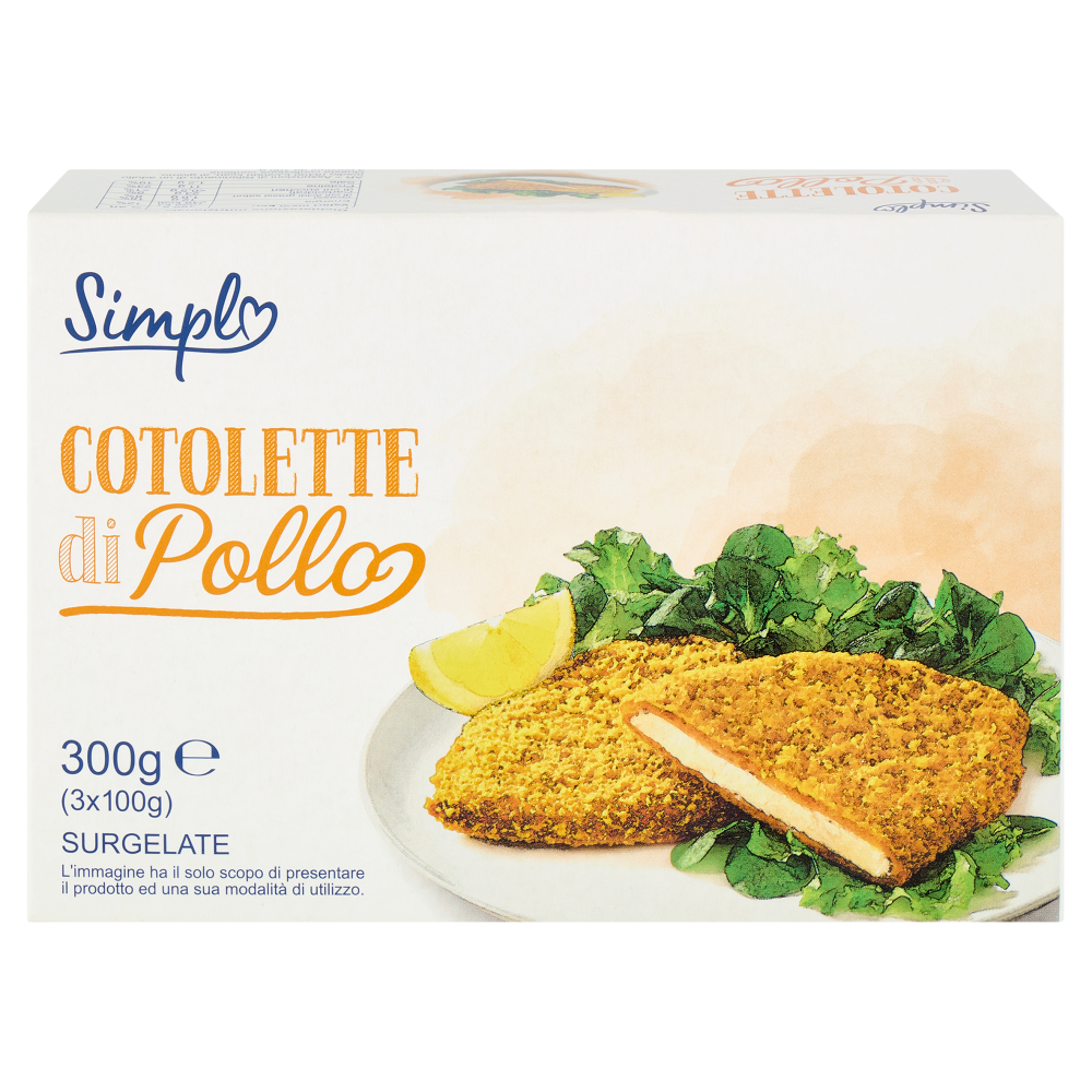 Simpl Cotolette di Pollo Surgelate 3 x 100 g